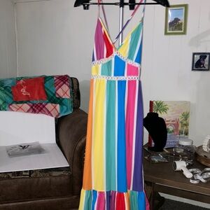 NWOT SHEIN Multicolor Striped Maxi Dress